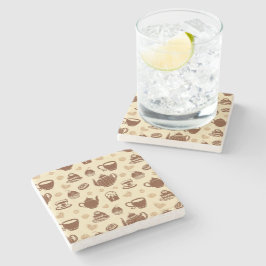 Coffee mönster stone Underlägg