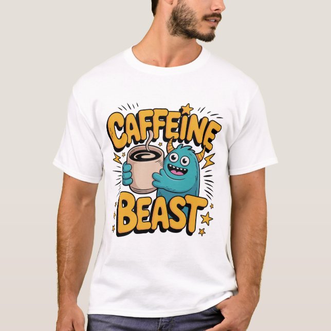Coffee Monster T Shirt (Framsida)