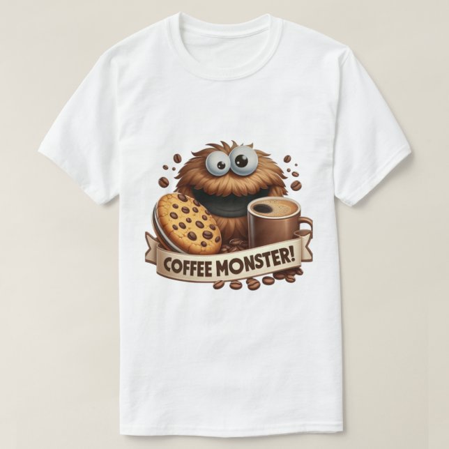 Coffee Monster  T Shirt (Design framsida)