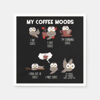Coffee Moods Uggla Gift Uggla Älskare Coffee Gift Pappersservett