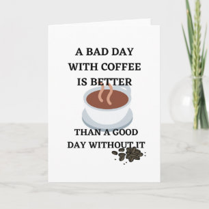 Coffee-morgon-rutinmässig kaffeoffertgåva kort
