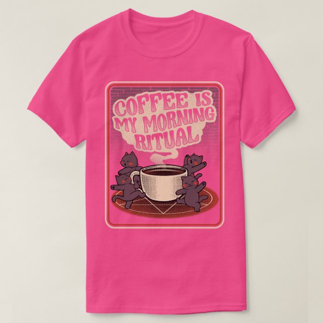 Coffee Morgonritual Cats av Tobe Fonseca T Shirt (Design framsida)
