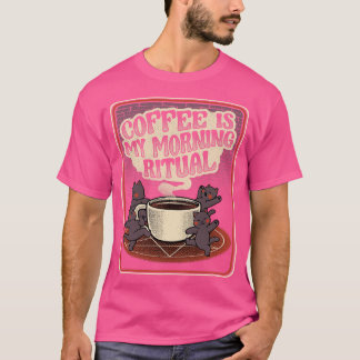 Coffee Morgonritual Cats av Tobe Fonseca T Shirt