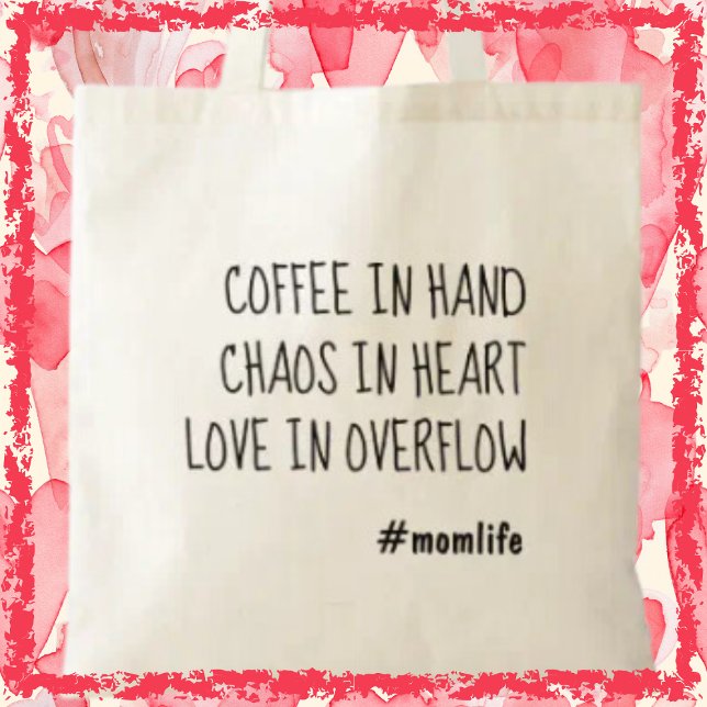 Coffee Morsa Cute Mamma Trendig Mors dag Gift Tygkasse (Surprise a mum in your life with this delightful and practical gift!)