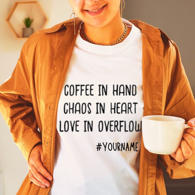 Coffee Morsa Funny Cute Mors dag Gift T Shirt (Add mum's name and put a smile on her face! Why wait?)