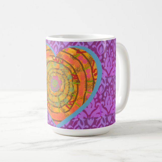 Coffee Mug Aztec Heart Design Kaffemugg (Framsida höger)