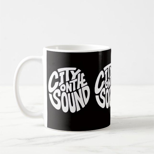 Coffee Mug | Bold Typography Urban Design Kaffemugg (Vänster)