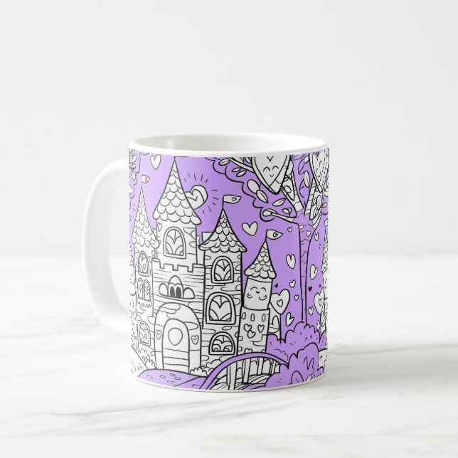 Coffee Mug Decorated with an Image of a Castle Kaffemugg (Framsida vänster)