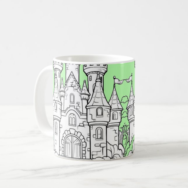 Coffee Mug Decorated with an Image of a Castle Kaffemugg (Framsida vänster)