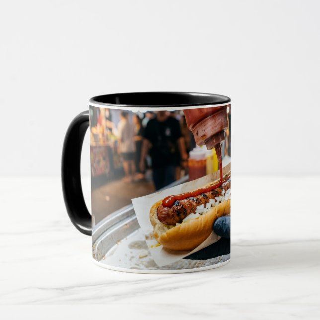 Coffee Mug Hot Dog Street Food Culinary Mugg (Framsida vänster)