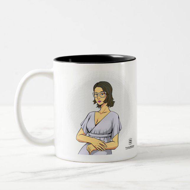 Coffee Mug Mona Liza finlandish Två-Tonad Mugg (Vänster)