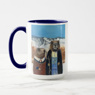 Coffee Mug of Marmots (American Gothic) Mugg