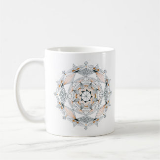 Coffee Mug Original Mandala Design 2-sided Brown Kaffemugg