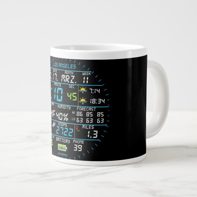 Coffee Mug with a Humorous Digital Design Jumbo Mugg (Framsida höger)