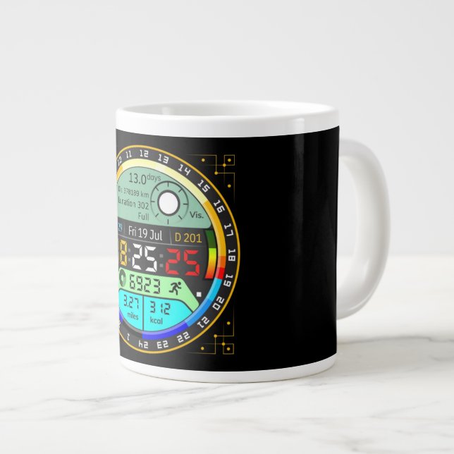 Coffee Mug with a Humorous Digital Design Jumbo Mugg (Framsida höger)