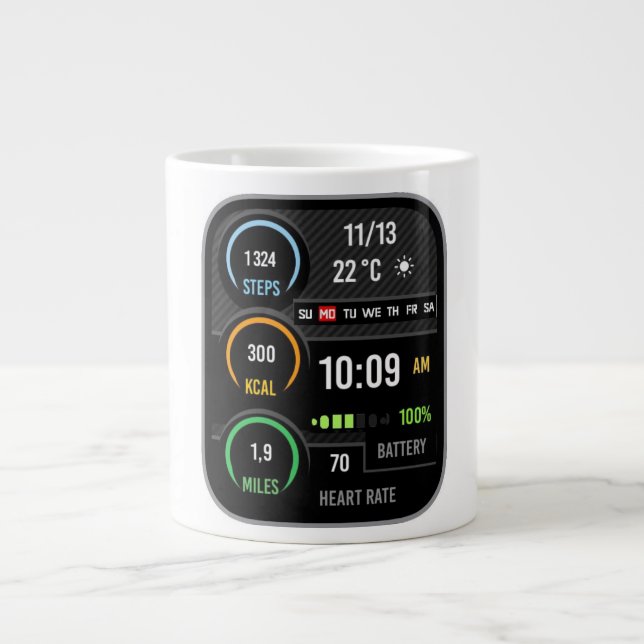Coffee Mug with a Humorous Digital Design Jumbo Mugg (Framsidan)