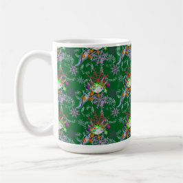coffee mug with festive axolotl kaffemugg