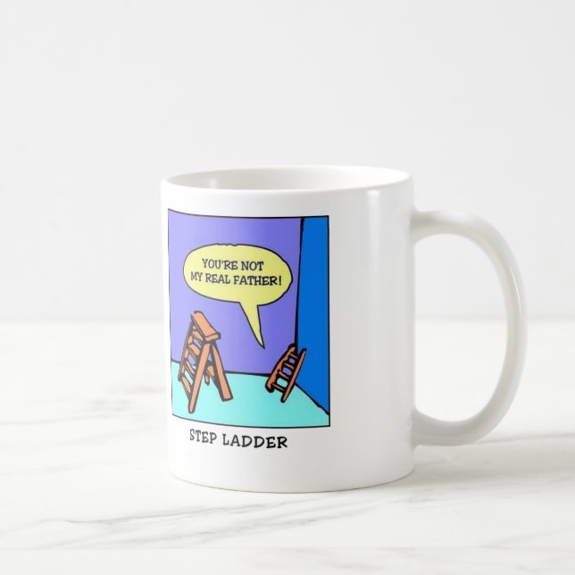 Coffee Mug With Hilarious Pun (Step Ladder) Kaffemugg (Höger)