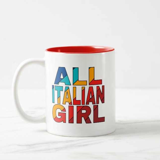 Coffee Mugg All Italy Girl Design (Vänster)