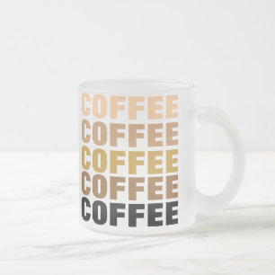 COFFEE mugg (frostat glas)