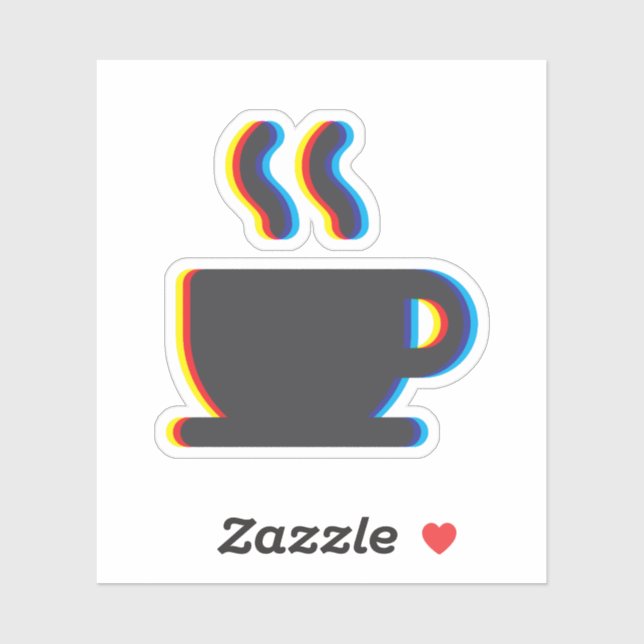 Coffee Mugg Glitch Klistermärken (Ark)