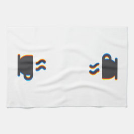 Coffee Mugg Glitch Kökshandduk