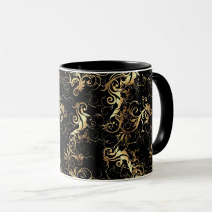 COFFEE MUGG GOLDEN LÖV BAROQUE DESIGN