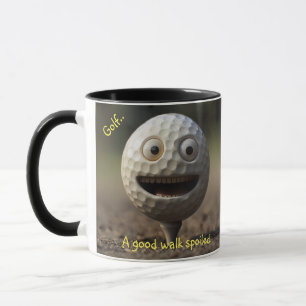Coffee Mugg Golfers, "A bra promenad spoiled"