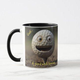 Coffee Mugg Golfers, "A bra promenad spoiled"