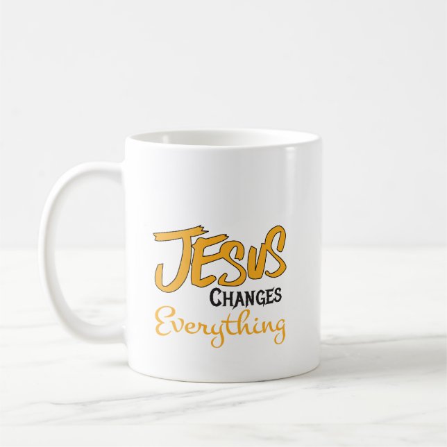 Coffee Mugg "Jesus ändrar allt" (Vänster)