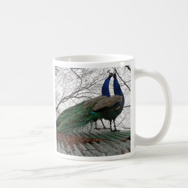 COFFEE MUGG MED PEACOCK-BILD (Höger)