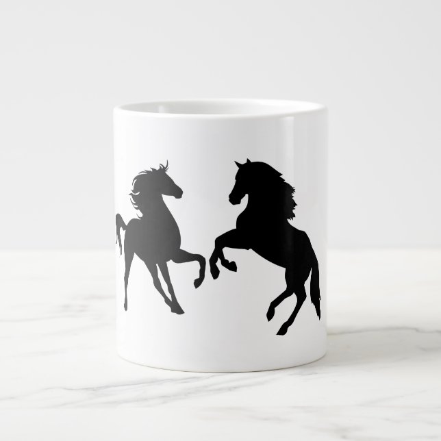 Coffee Mugg, par Black Horses Jumbo Mugg (Framsidan)