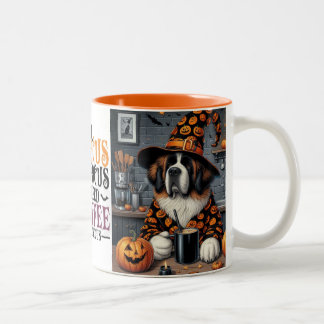 Coffee Mugg Saint Bernard Halloween art