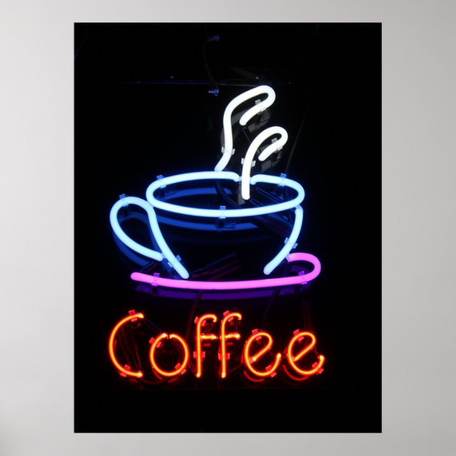 Coffee Neon Sign Poster (Framsidan)
