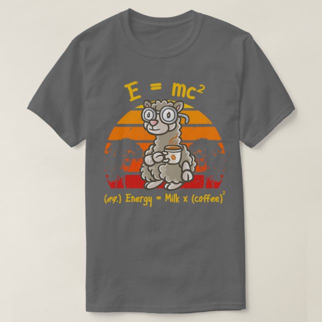 Coffee Nerd Math Formula Teacher Coffee Mugg Llama T Shirt (Design framsida)
