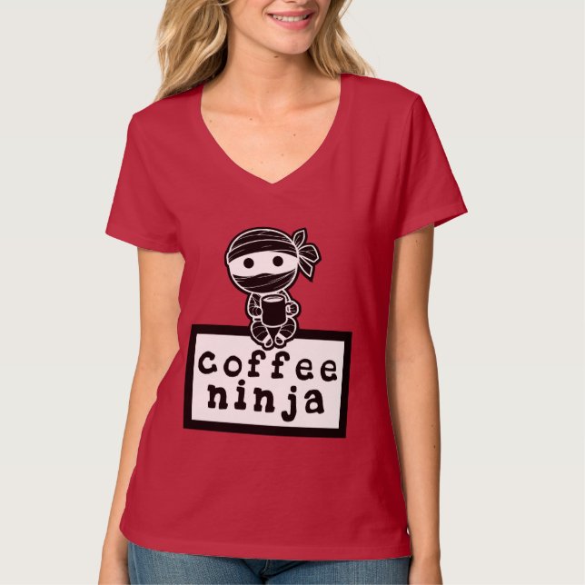 Coffee Ninja T Shirt (Framsida)