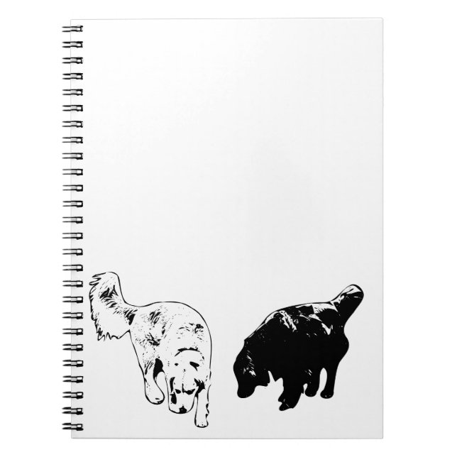 Coffee-Nook Planner - Retriever Duo Anteckningsbok (Framsidan)