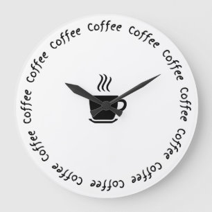 "Coffee O'Clock" (ung. Kaffe O'Clock) Stor Klocka