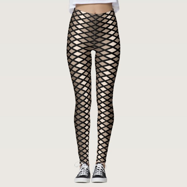 Coffee Ombre Diamond Leggings (Framsida)