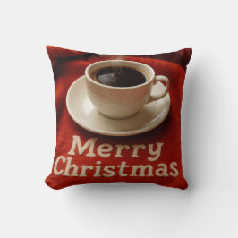 Coffee On a Merry Christmas Blanket Kudde