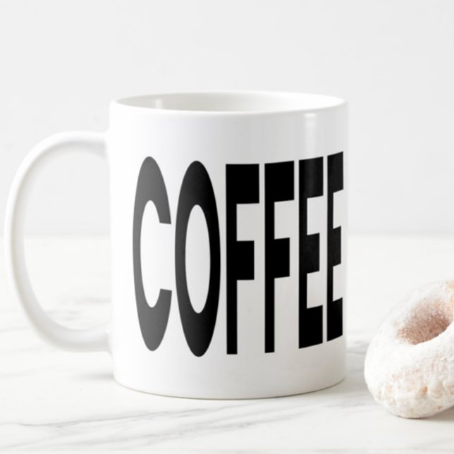 COFFEE ON CALL Typography Funny Humor Kaffemugg (Skapare uppladdad)