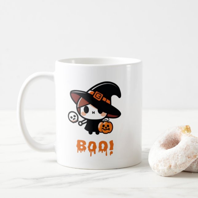 Coffee or tea mug (cup) Halloween  Kaffemugg (Med munk)