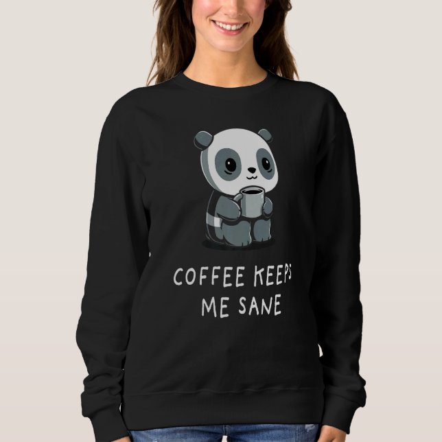 Coffee Panda Quote Cute Panda Coola Bear Coffee T Shirt (Framsida)