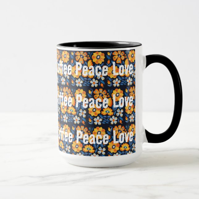 Coffee Peace Kärlek Mugg (Höger)