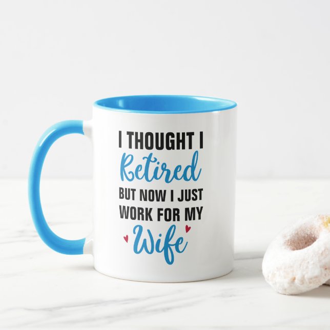 Coffee Pension Retiree Humor Make-frun är lustigt Mugg (Med munk)