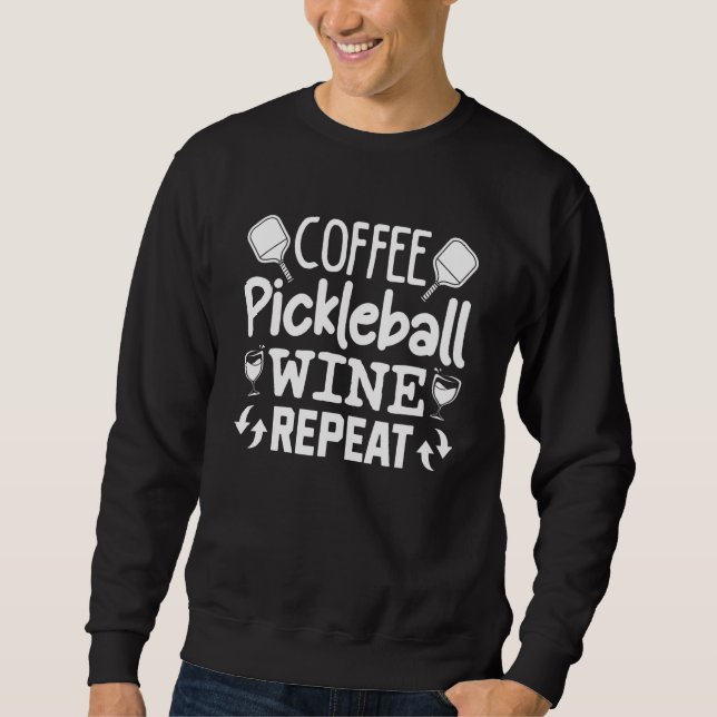 Coffee Pickleball Wine  Women s Lång Ärmad Tröja (Framsida)