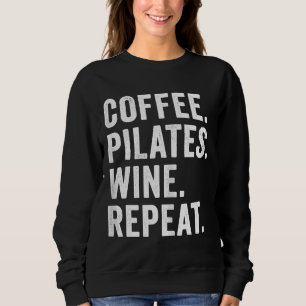 Coffee Pilates Vin Repeat Distress T Shirt