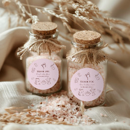 Coffee Pink Bow Cafe Bebe Girl Baby Shower Decor Runt Klistermärke