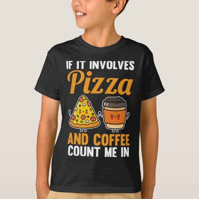 Coffee Pizza T Shirt (Framsida)
