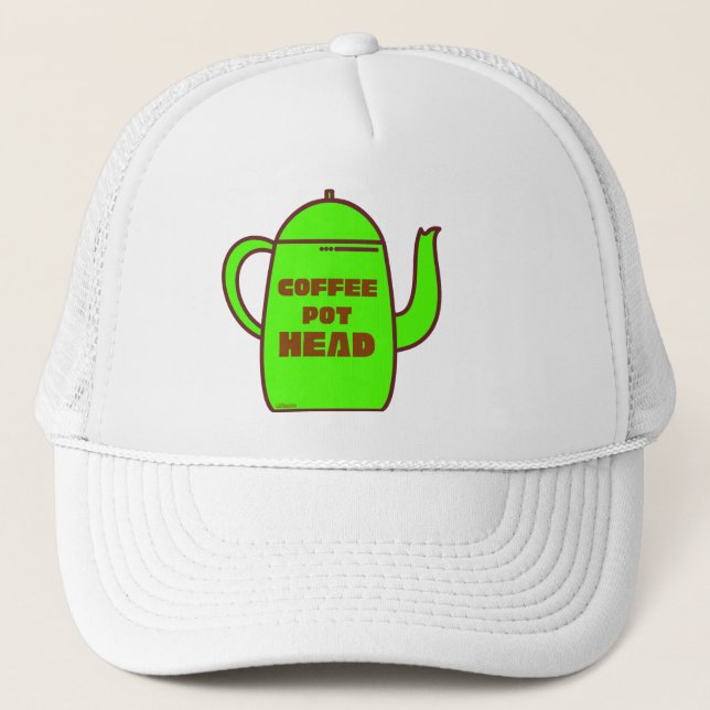 COFFEE POT HEAD Lustig kaffepumpoidé Keps (Framsida)